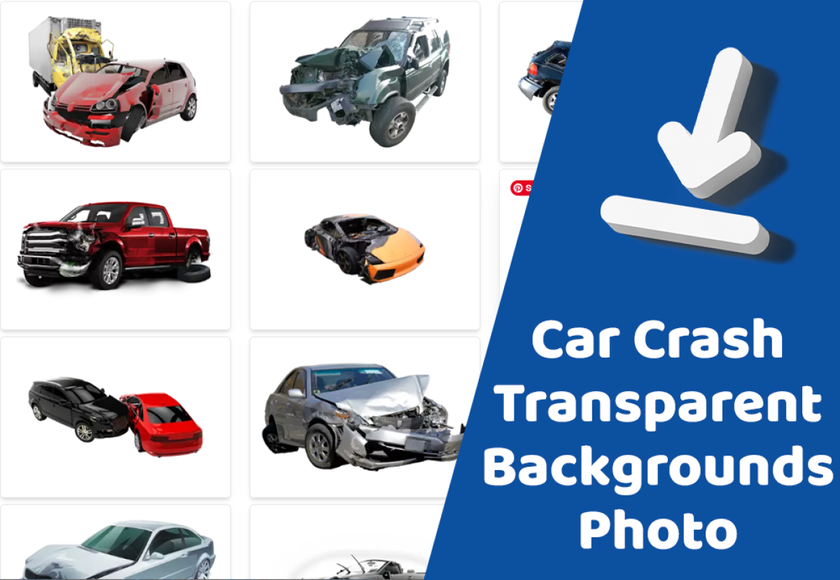 Car Crash Transparent Backgrounds Photo with Specific Detail Image